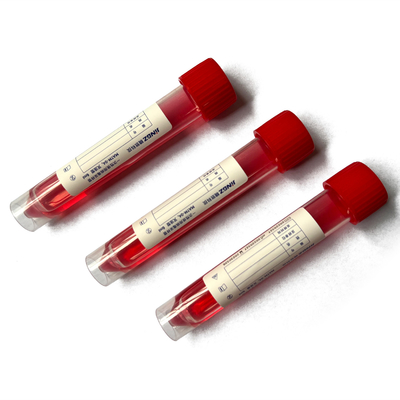 Rotes Exemplar-Putzlappen-Transport-Rohr der Kappen-10ml mit Lösung 3ml