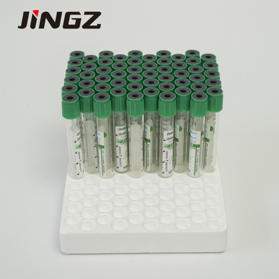 13*75mm grünes Spitzenlithium-Heparin-Rohr 4 ml-Blut-Rohre für biochemische Tests