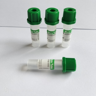 8*45mm Lithium-Heparin-Mini-Röhrchen Grünes Mikro-Nichtvakuum-Röhrchen mit Rohr