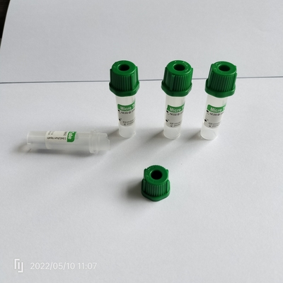 8*45mm Lithium-Heparin-Mini-Röhrchen Grünes Mikro-Nichtvakuum-Röhrchen mit Rohr