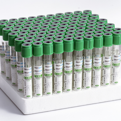 Medizinische Blutentnahme-Röhre Pet / Glas Grün Heparin-Teströhre