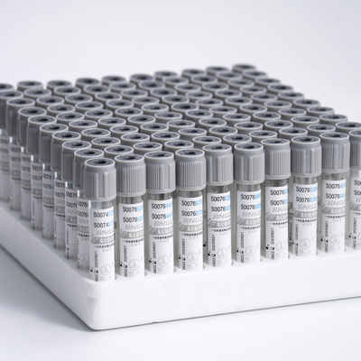 Grey Cap Vacuum Glucose Tube-Fluorid-Blut-Sammlungs-Rohr-Zuckerrohr Glas oder HAUSTIER