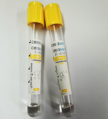 Gelbe Blut-Sammlung Vacuum des Kappen-Gel-Klumpen-Aktivator-Rohr-16*100mm