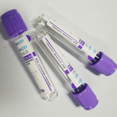 Medizinisches Kennzeichen Vakuum-K3 EDTA Vial Lavender Top Blood Collections-Rohr-ISO13485