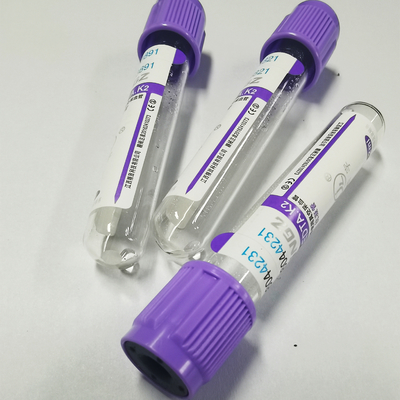 Purpurrotes Kappen-Vakuum-EDTA Blut-Sammlungs-Rohr K3 EDTA 3.2mg/ml Plastikreagenzglas