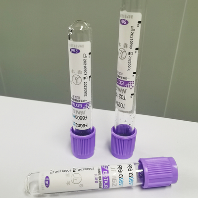 CER-ISO bestätigte purpurrotes Spitzenreagenzglas EDTA K3 Vacuum 0.5ml-10ml