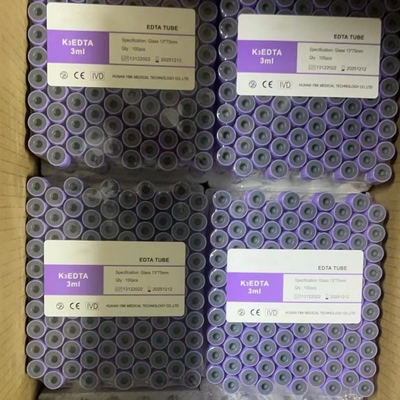 Strahlung entkeimtes Glasreagenzglas des Vakuum-EDTA Blut-Sammlungs-Rohr-3ml 13*75mm
