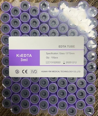 Strahlung entkeimtes EDTA Rohr für additive Konzentration der Blut-Sammlungs-3.2mg/Ml