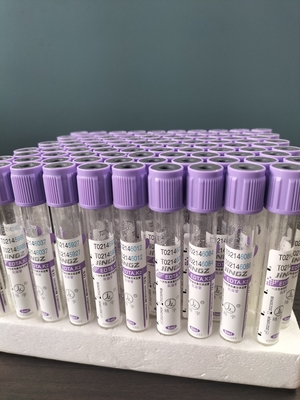 Plastik und Glas 13*100mm Purple Cap Blutteströhre mit Verschluss