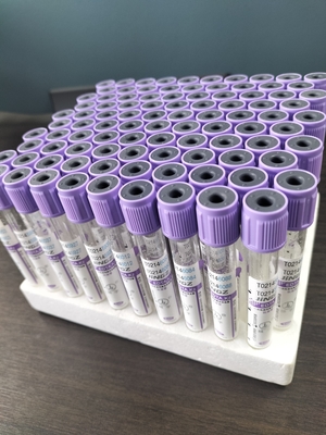Plastik und Glas 13*100mm Purple Cap Blutteströhre mit Verschluss