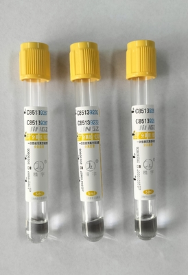 JINGZ Medizinisches Vakuum-Blutentnahme-Rohr 2-10 ml Gelgerinnselaktivierungsrohr mit gelbem Oberteil