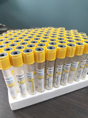 JINGZ Medizinisches Vakuum-Blutentnahme-Rohr 2-10 ml Gelgerinnselaktivierungsrohr mit gelbem Oberteil