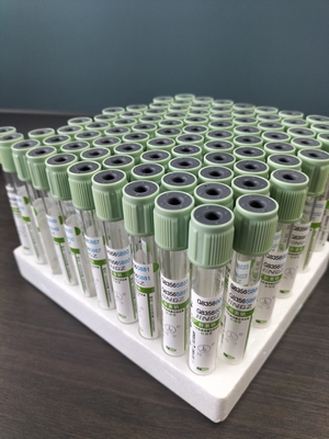 Medizinische Blutentnahmeröhre 2 ml-10 ml Lichtgrüne Blutteströhre mit Druckkappe