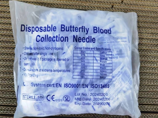 Einflügler-Nadel Blutentnahme-Nadel 21G 22G 23G 24G 25G mit Ce-Marke