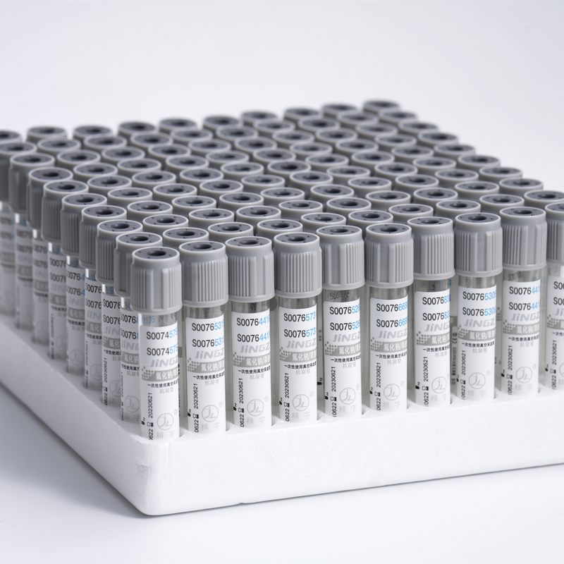 Grey Cap Vacuum Glucose Tube-Fluorid-Blut-Sammlungs-Rohr-Zuckerrohr Glas oder HAUSTIER