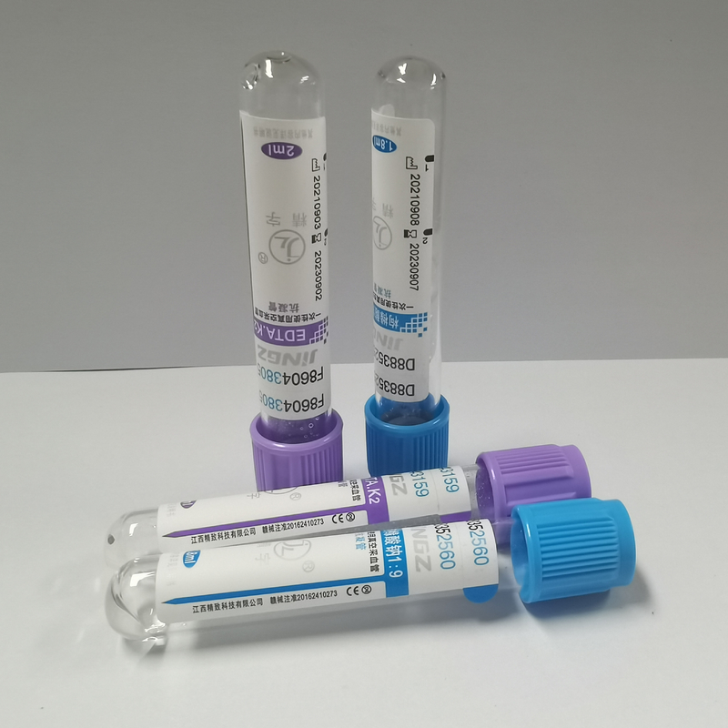 Lavendel-Schließung 2ml 3ml 4ml K2 EDTA Rohr-klebender Papierkennsatztyp