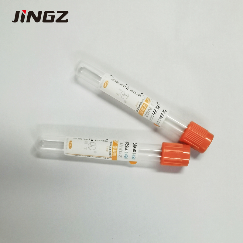 Orange oder Red Cap Pro-Koagulationsröhre mit Gerinnselaktivierungsgerät 4 ml 5 ml 6 ml Blutprobe
