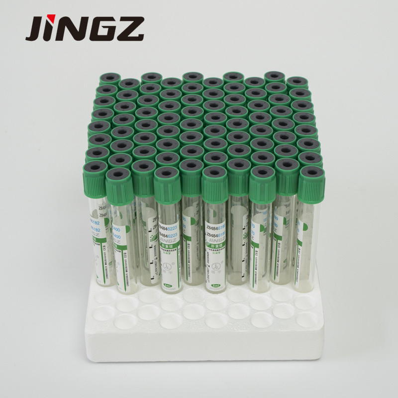 13*75mm grünes Spitzenlithium-Heparin-Rohr 4 ml-Blut-Rohre für biochemische Tests