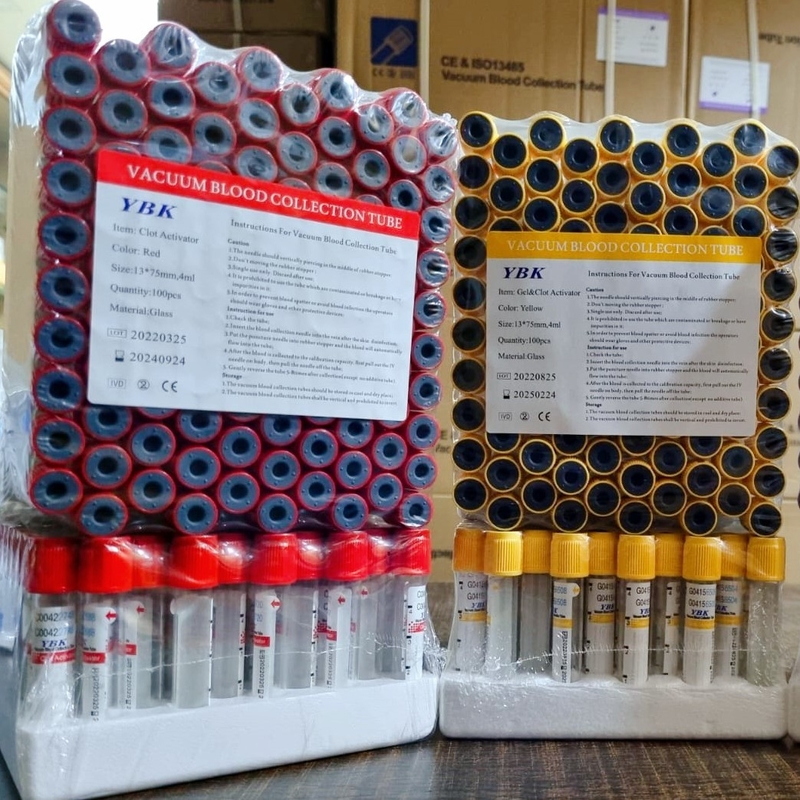 Vakuumblut-Beispielsammlungs-Rohre mit roter gelber grün-blauer schwarzer purpurroter Farbe